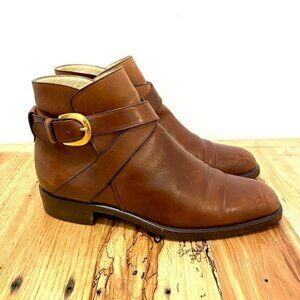 Bally Tubai Ankle Boots Booties Brown Leather 6.5